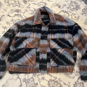 BLANK NYC Plaid Fuzzy Jacket